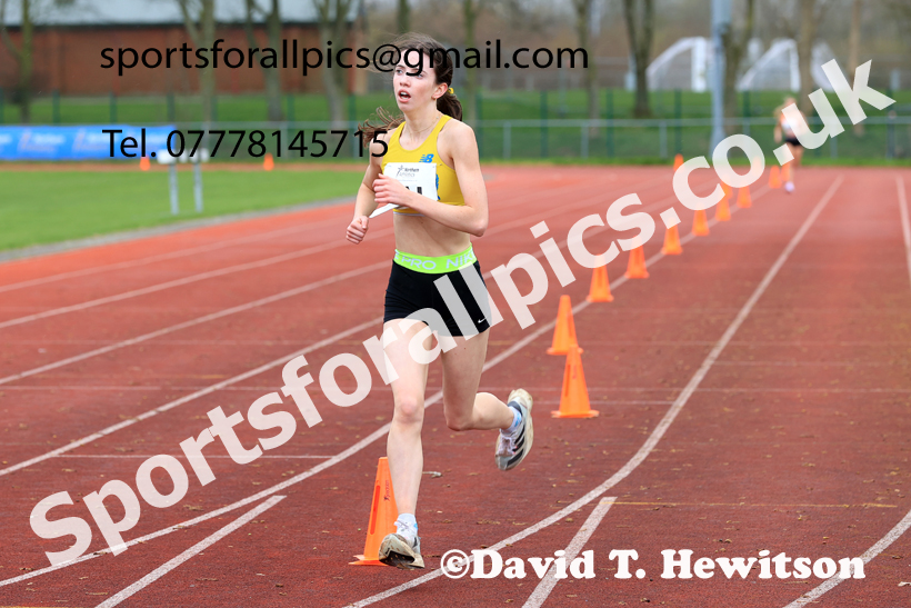 Womens Under-17s Young Athletes 5k, 2026 Northern Mens 12 and Womens 6 Stage Road Relays and Young Athletes 5k, Sheepmount Stadium, Carlisle. Photo: David T. Hewitson/Sports for All Pics